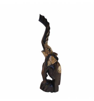 Statueta elefant lemn cu coaja ou 40cm