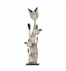 Statueta 3 pisici pe postament 100 cm B