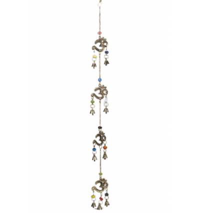 Ornament pentru agățat din tablă alamă și fier OM
