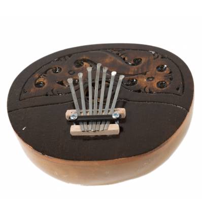 Instrument muzical Karimba lemn maja fruit incrustat 20cm