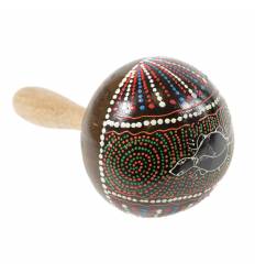 Instrument muzical Maracas nucă de cocos pictată C